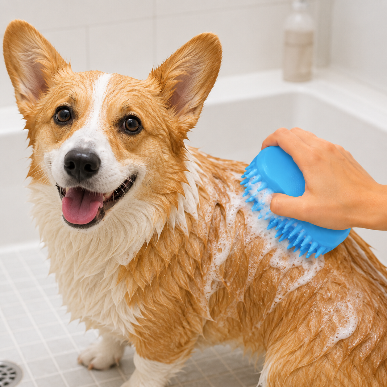 Pet Bath Massage Brush for Dogs & Cats