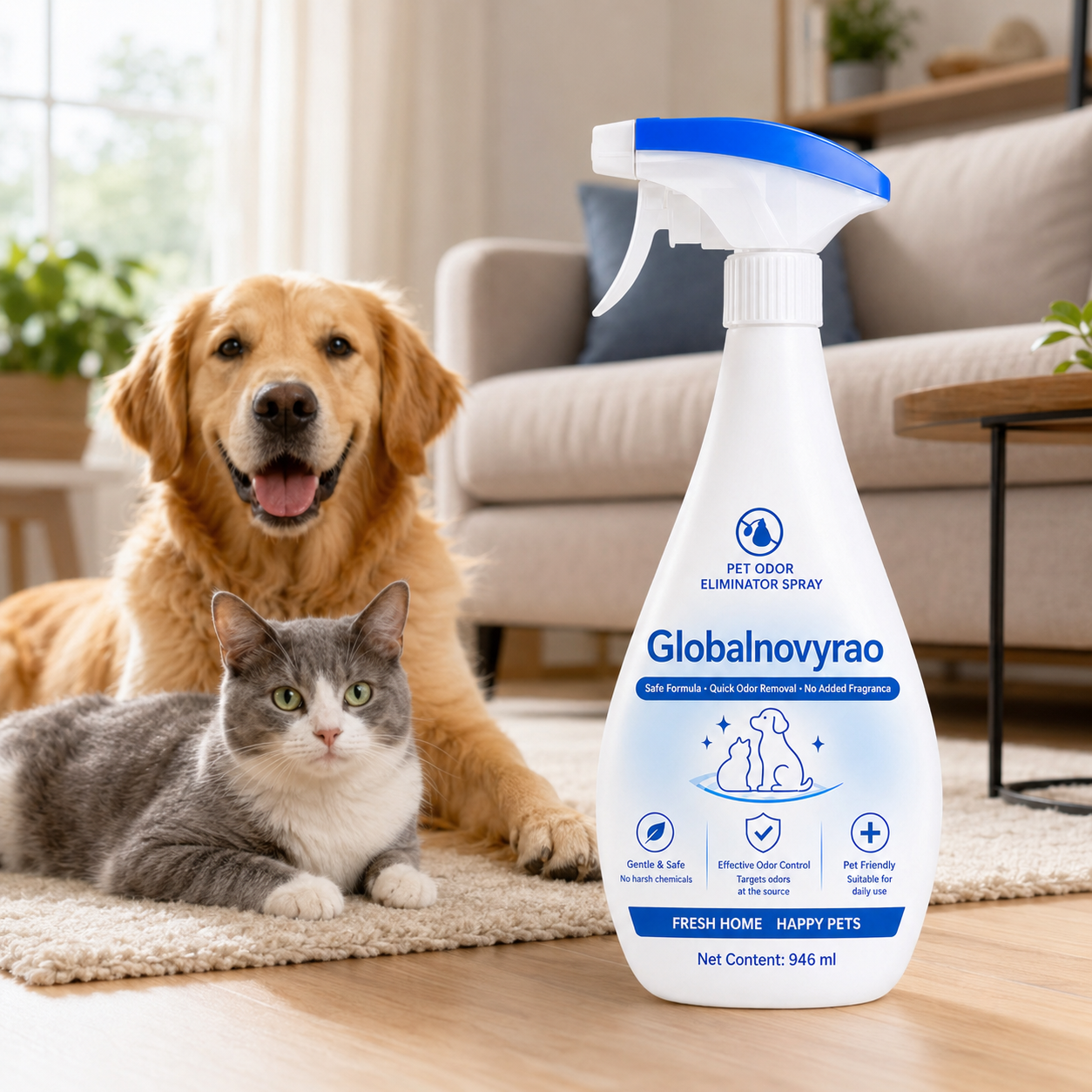 Pet Deodorizing Spray for Dogs & Cats