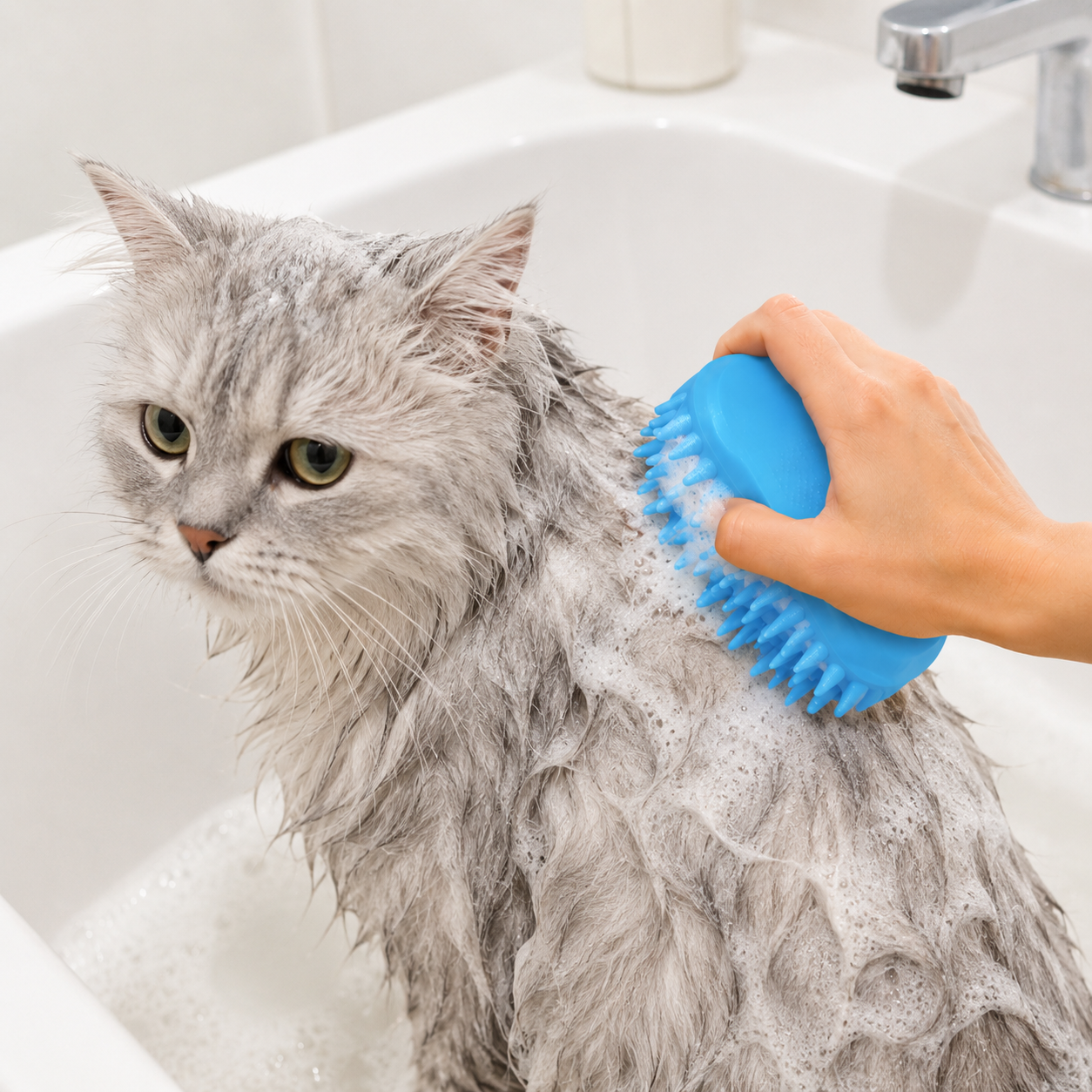 Pet Bath Massage Brush for Dogs & Cats