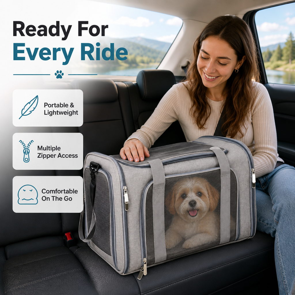 Foldable Breathable Pet Travel Carrier Bag