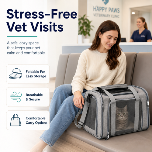 Foldable Breathable Pet Travel Carrier Bag