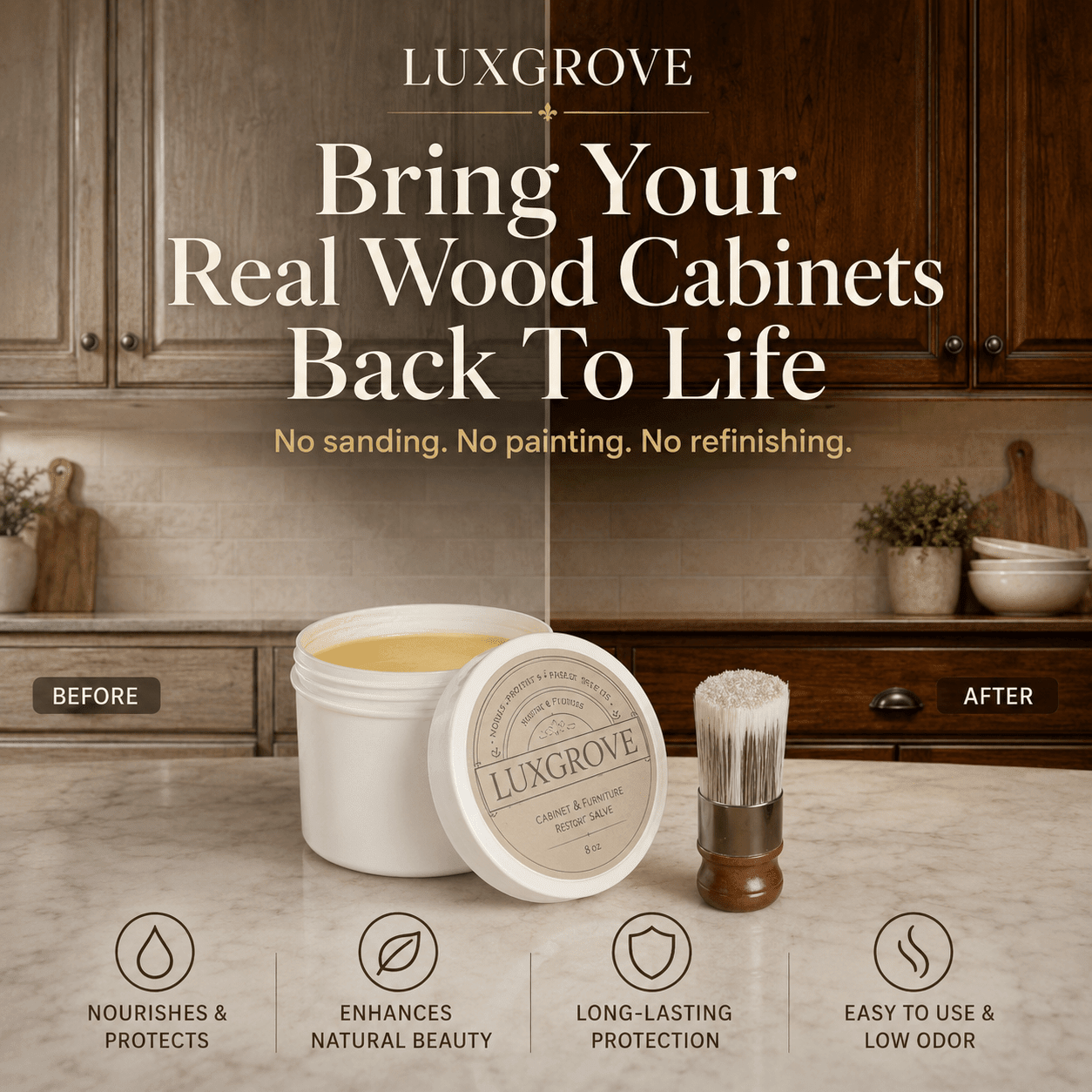 Luxgrove™ Wood Cabinet Restoring Salve (New)